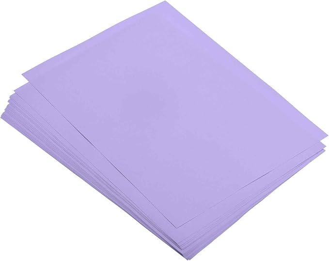 MECCANIXITY 100 Sheets Colored Copy Paper 8.3 x 11.7 Inch Printer Paper 80gsm Light Purple for Office Printing, Document Copying, Invitations, Forms, Art Projects