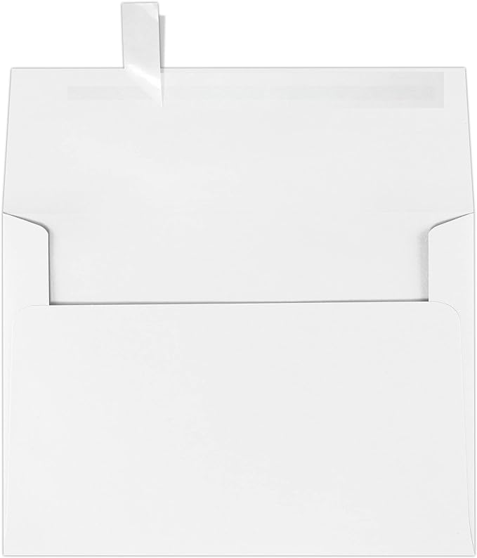 LUXPaper A7 Invitation Envelopes | Peel & Press | 5 1/4" x 7 1/4" | Bright White | 80lb. Text | 1,000 Qty