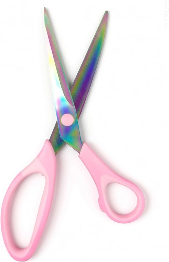 Pink Scissors for Office School Home Craft Sewing Fabric, 8 Inch (2 Pack) | All Purpose, Stainless Steel, Pink