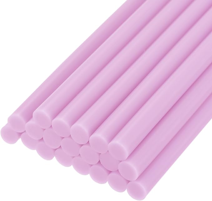 uxcell 20pcs Hot Glue Sticks for Glue Gun 11mm/0.43-inch x 4-inch Mini Hot Melt Adhesive Glue Stick Light Pink