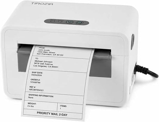 Bluetooth Shipping Label Printer, 4X6 Wireless Label Printer, USB Shipping Label Maker for Small Business, Compatible with iPhone, Android, Windows & Mac (White-8)