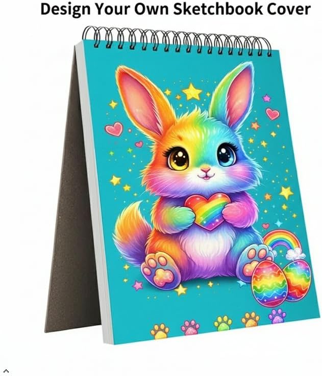 Soucolor School Supplies 9" x 12" Sketch Book for High College Teacher Student, 1-Pack 100 Sheets Spiral Bound Art Sketchbook, Acid Free (68lb/100gsm) Artist Blank Book for Kids, Back to School Stuff