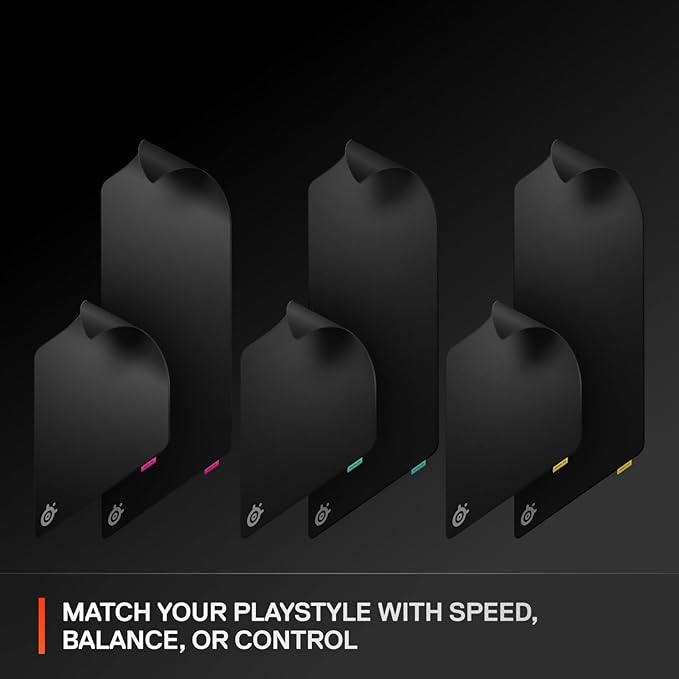 SteelSeries QcK L Performance Control Gaming Mousepad — Extra Density for a Smooth Glide — Low-Profile Edge Stitching — Non-Slip Neoprene Rubber Base — 16.54 x 19.29 inch — FPS, MOBAs, RTS, MMO