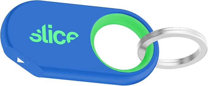 Slice Slicer Box Cutter | Ceramic Keychain Knife and Lightweight Micro Cutter | Lasts 11x Longer than Metal | Blue