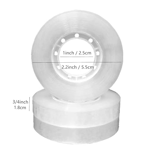Transparent Tape, 144 Pack, Gift Wrap Clear Invisible Tape for Presents, Wrapping Paper, Refills for Dispenser