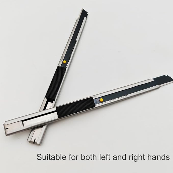 5pcs Right and Left Hand Self-Lock Cutter Knife/Black 9mm Snap Off Blades /60° Blace/SS