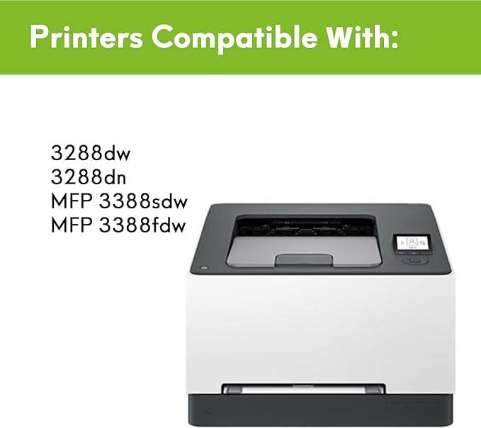 222A Toner Cartridge 4-Pack for HP 3288dw 3288dn MFP 3388sdw 3388fdw 3388fdn 3303 3203– Compatible Replacement W2220A W2221A W2223A W2222A (BK/C/M/Y)