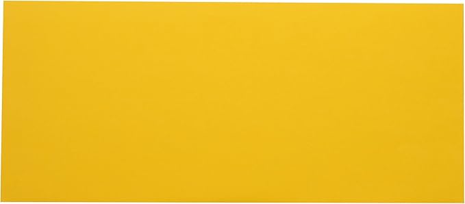 LUXPaper #10 Business Envelopes | Peel & Press | 4 1/8" x 9 1/2" | Sunflower Yellow | 80lb. Text | 50 Qty
