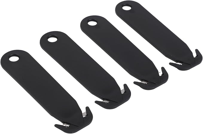 Double-Edged Safety Box Cutter for multi Tool with Stainless Steel Blade and Plastic Handle for Office Home Warehouse Dorm Room Package Opening Red Black 4 Pack Utility (4pcs black)