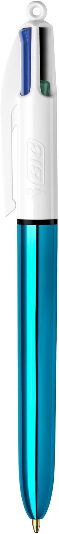 BIC 4 Color Shine Retractable Ballpoint Pen, 1.0 mm Medium Point, Long-Lasting Ink, 3-Count in Assorted Ink