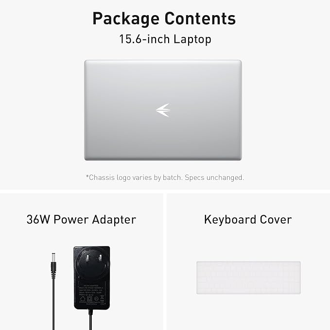 Auusda Business Laptop Computer for Work, Notebook PC for College Students, 15.6" FHD Display, Up to 3.4GHz CPU, Backlit Keyboard, Fingerprint ID, Up to 10TB Storage, 16GB DDR4 RAM, 1TB NVMe, Silver