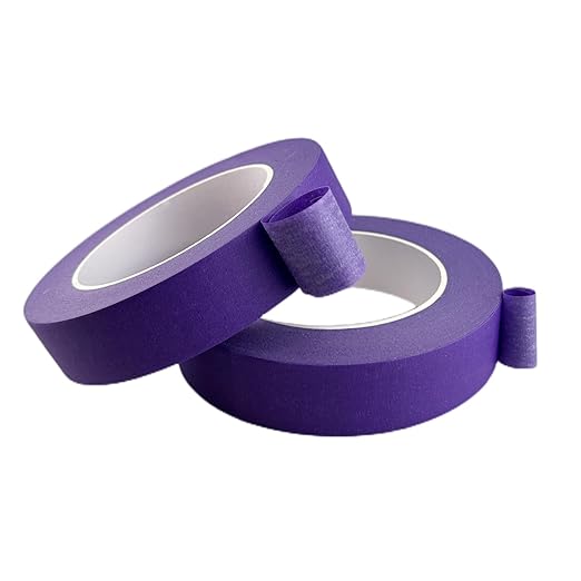 Purple Masking Tape, 1 Inch x 55 Yards, 2 Rolls, Painters Tape for Painting, Home, Office, School Stationery, Arts, Crafts, Decoration