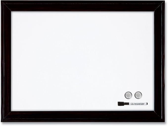 Quartet Magnetic Dry Erase Board, 17" x 23" Whiteboard/White Board, Black Frame (79282)