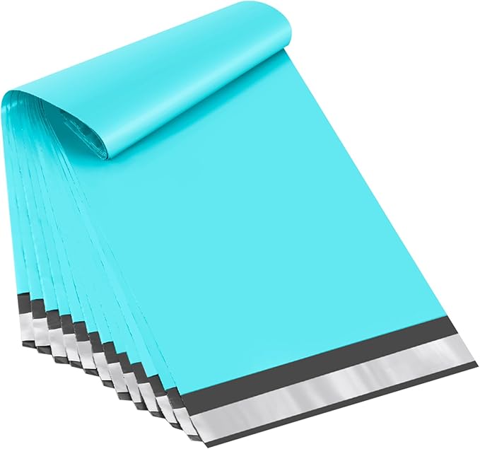 UCGOU 11.5x26 Long Poly Mailers Teal Shipping Bags Self-Sealing Waterproof and Tear-Proof Shipping Envelope for Small Business Unique Items 50 Pack