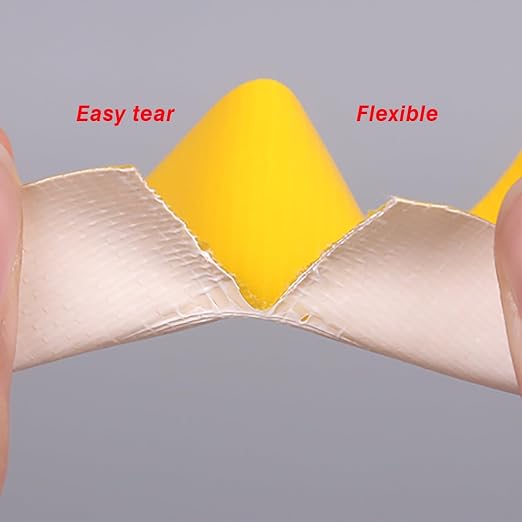 XUXU 3 Pack Yellow Duct Tape Heavy Duty Waterproof 60 Yards x 2 Inch Total | Strong Adhesive for Indoor Outdoor Repairs
