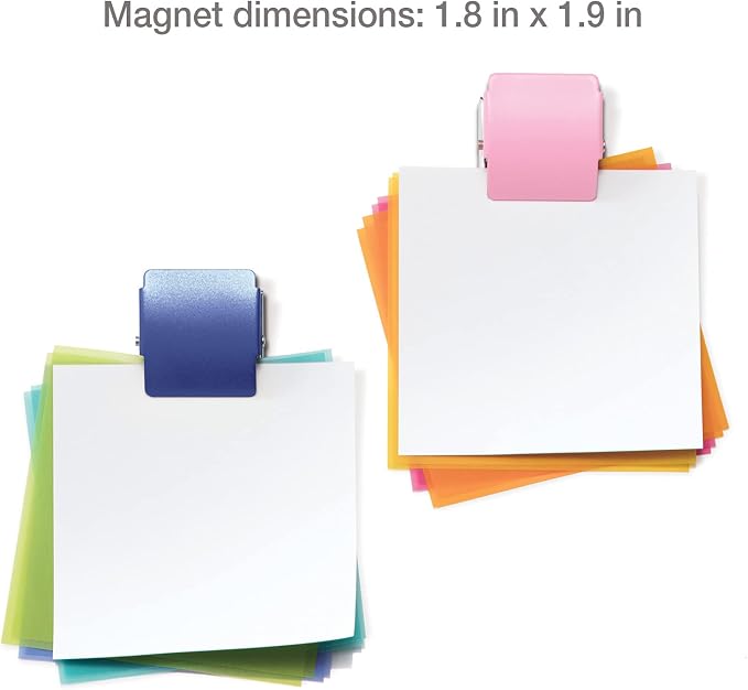PLUS Extra-Strong Magnetic Binder Clips, Large, 3-Pack Silver