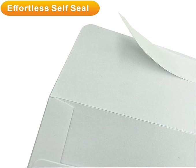 A9 Invitation envelopes（200 PCS 5.75x8.75 in） - windowless design 120GSM white paper envelopes with printabl quick self-seal for invitations, greeting cards, photos invoices