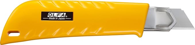 OLFA 18mm Heavy-Duty Utility Knife (L-1) - Multi-Purpose Custom Cutting Depth Utility Knife w/Ergonomic Grip Handle & Snap-Off Blade, Replacement Blades: Any OLFA 18mm Blade