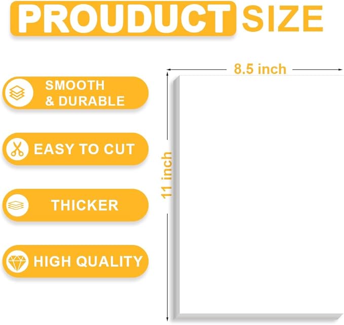 Premium Printer Paper, A4 (8.3"x 11.7") Blank Copy Paper, Unpunched, Blank Papers, 28lb Bond/100gsm, 50 Sheets/100 Pages