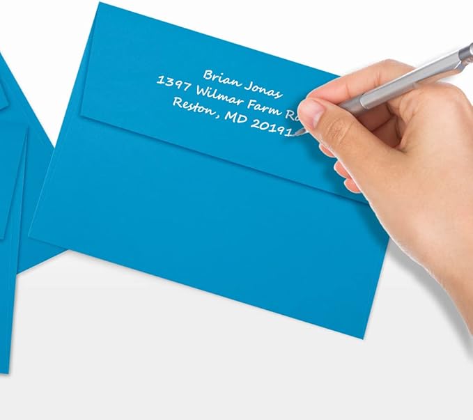 LUXPaper A7 Invitation Envelopes | Peel & Press | 5 1/4" x 7 1/4" | Pool Blue | 80lb. Text | 1,000 Qty