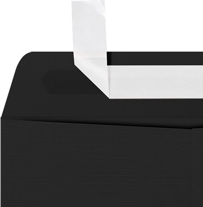 LUXPaper 9 x 12 Open End Envelopes | Peel & Press | Black Linen | 80lb. Text | 50 Qty