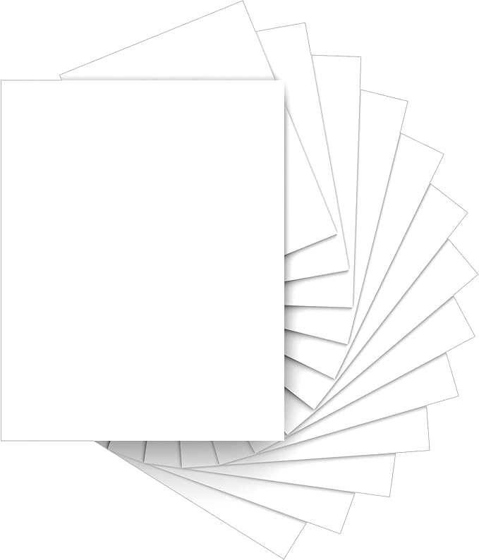 40 Sheets White Cardstock Paper 8.5 x 11, Cardstock Printer Paper 8 1/2 x 11, Card Stock Paper 8.5 x 11 White, 200 GSM Construction Paper for DIY Cards, Greeting Cards, Invitations, Business Cards