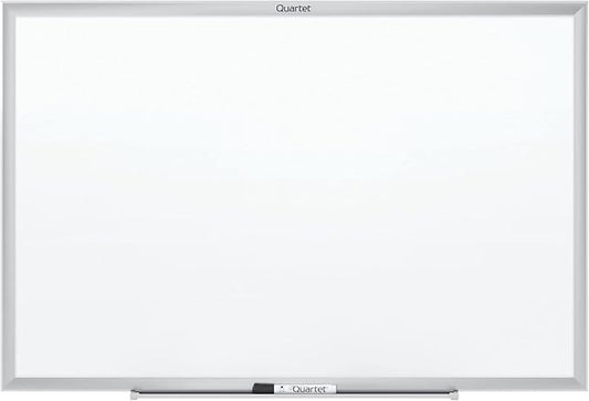 Quartet Dry Erase White Board 72"W x 48"H Magnetic Whiteboard, Nano-Clean, Silver Aluminum Frame (SM537)