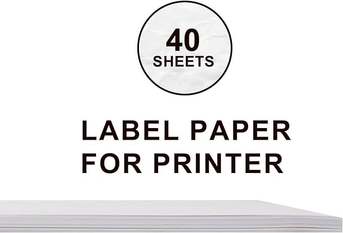 3-1/3" x 4" Shipping Labels, 240 Address Labels, Mailing Stickers Compatible for Laser/Inkjet Printers - Matte White, 6 Up per Sheet, 40 Sheets