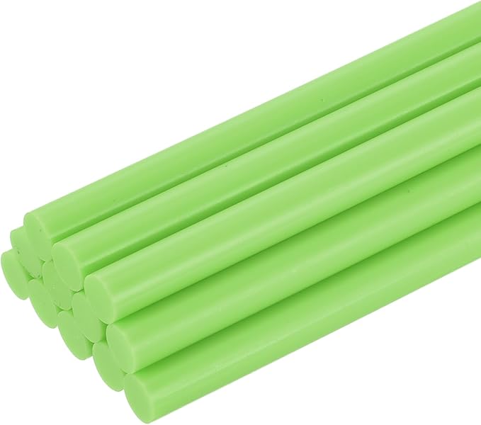 uxcell 12pcs Mini Hot Glue Sticks for Glue Gun 0.27 x 4 Inch Small Glue Sticks, 7 x 100mm Turquoise Green