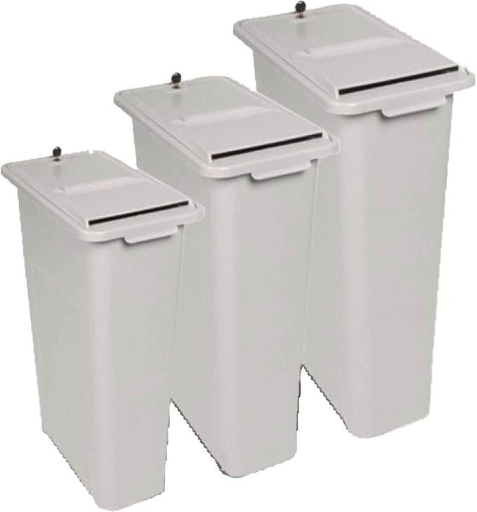 HSM 27" Lockable Shredder Bin, 20-Gallon Capacity, Gray | HSM1070070210