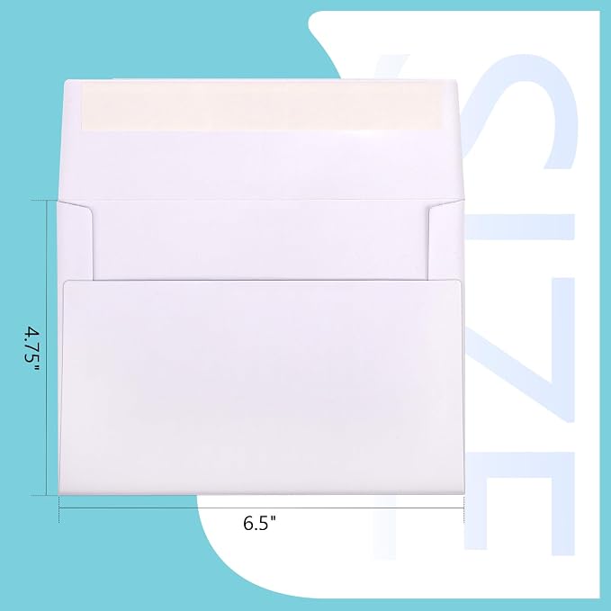 A7 Envelopes Self Seal 500 Pack - 5.25x7.25 White Invitation Envelopes Bulk for 5x7 Postcard, Wedding, RSVP, Thank You Notes, Announcements, Greeting Cards, Photos