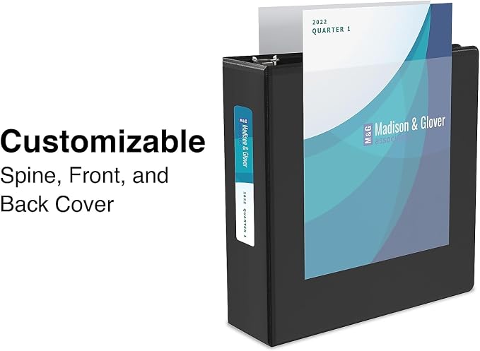 Staples Standard 2-Inch D-Ring View Binder, Black, 480 Sheets | Durable 3-ring binder for office, school, and home document storage.