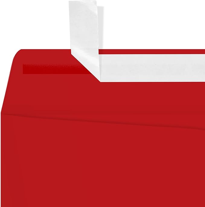 LUXPaper 9 x 12 Open End Envelopes | Peel & Press | Ruby Red | 80lb. Text | 500 Qty