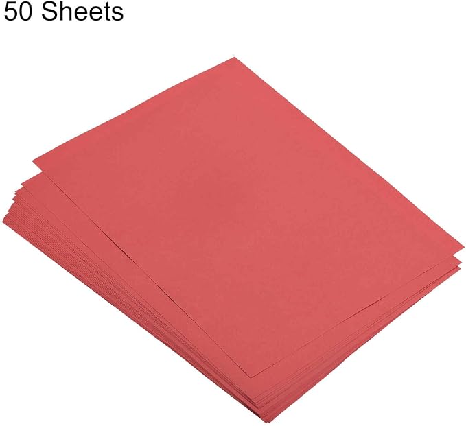 MECCANIXITY 50 Sheets Colored Copy Paper 8.3 x 11.7Inch Printer Paper 80gsm Bright Red for Office Printing, Document Copying, Invitations, Forms, Art Projects