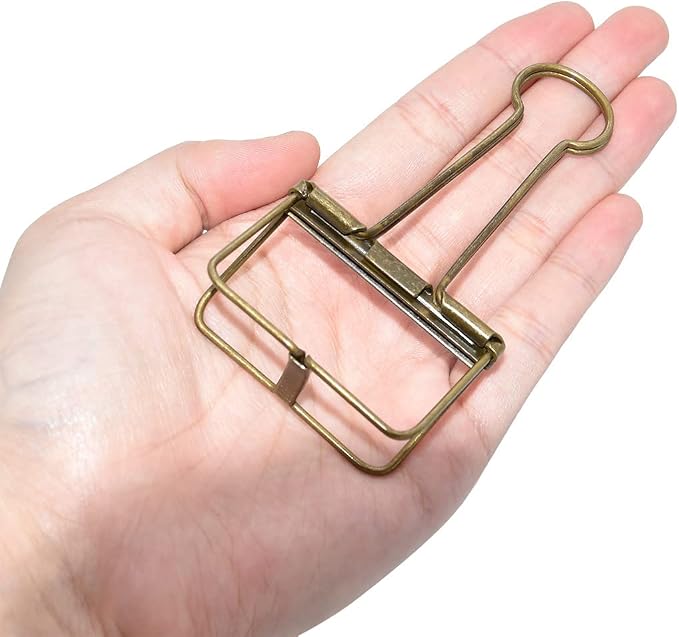 Extra Large Binder Clips 2 Inch, Big Paper Clamps Bronze for Office School Supplies (15Pcs)