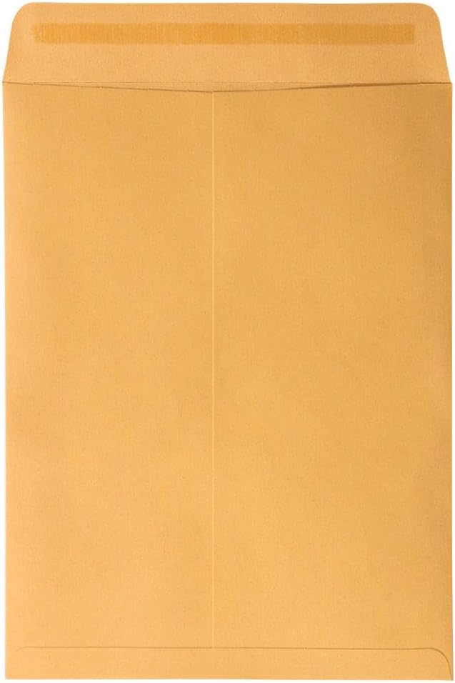 LUXPaper 9 x 12 Open End Envelopes | Peel & Press | Brown Kraft | 28lb. Text | 50 Qty