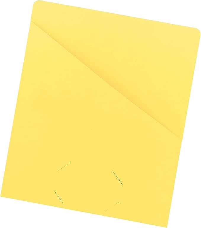 Smead Slash Jacket, Letter Size, Yellow, 25 per Pack (75434)