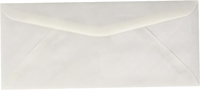 Amazon Basics #9 Double Window Security Gummed Business Envelopes for Invoices,500 Count, White