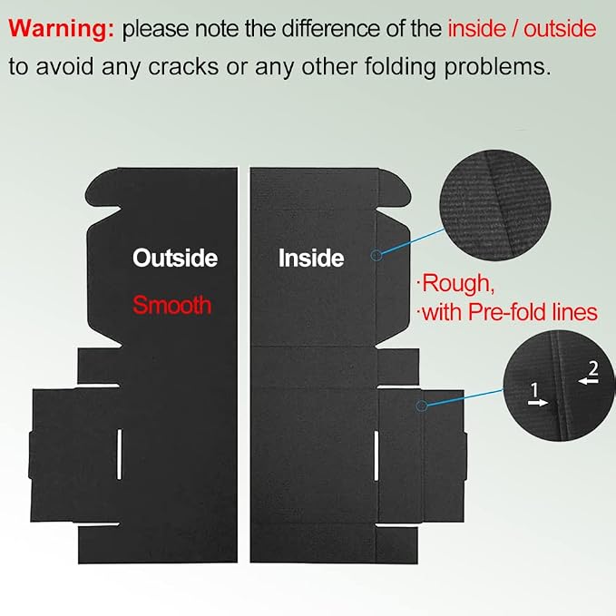 4x4x2'' Small Shipping Boxes 25 Pack, Black Corrugated Cardboard Literature Mailers, Mailing Packaging Supplies for Small Business (BK442-25)