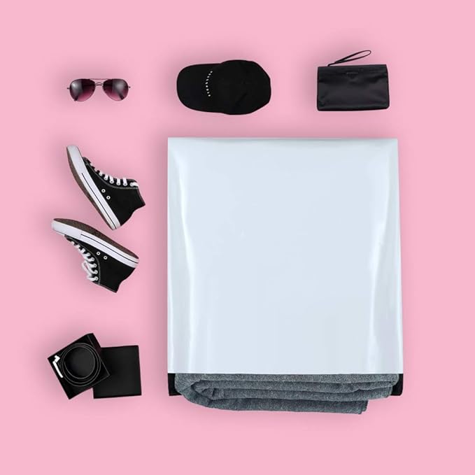 UCGOU Poly Mailers 24x24 Inch White 50 Pack Extra Large Shipping Bags Strong Thick Mailing Envelopes Self Seal Adhesive Waterproof and Tear Proof Boutique Postal for Clothing Quilt and More