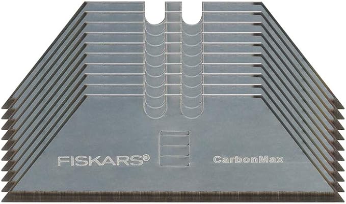 Fiskars 771020-1001 Pro Utility Knife Replacement Blades, 10 Pack, Silver 10 Count