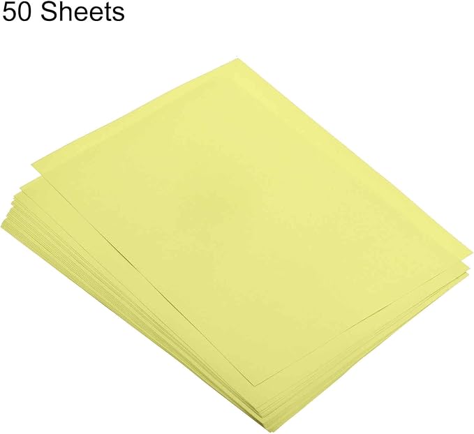 MECCANIXITY 50 Sheets Colored Copy Paper 16.5 x 11.7 Inch Printer Paper 80gsm Light Yellow for Office Printing, Document Copying, Invitations, Forms, Art Projects
