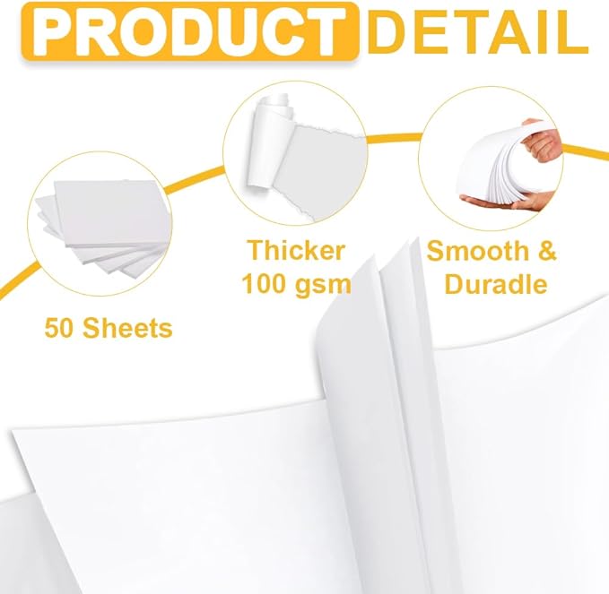 (3-Pack) Premium Printer Paper, A4 (8.3"x 11.7") Blank Copy Paper, Unpunched, Blank Papers, 28lb Bond/100gsm, 150 Sheets/300 Pages