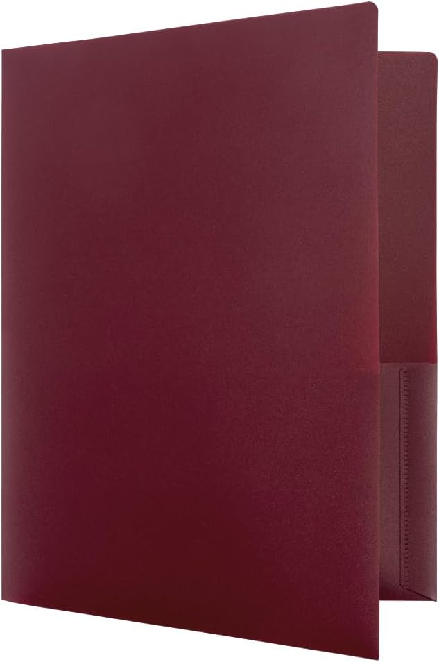 JAM PAPER Heavy Duty Plastic 2 Pocket Extra Tough School Folders - Assorted Professional Colors - 6/Pack