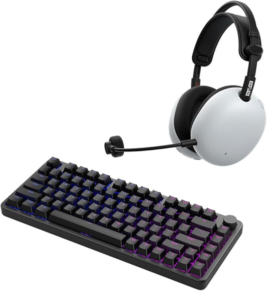 Sony INZONE H9 II Wireless Noise Canceling Gaming Headset (White) + Gaming Keyboard
