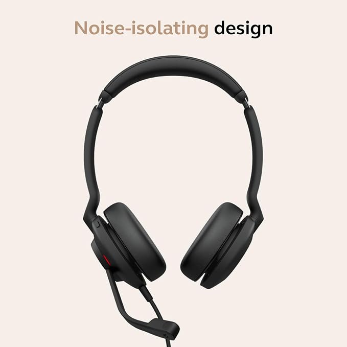 Jabra Evolve2 30 SE (2025 Version) Wired Dual-Ear USB Headset, Black | Dual-Ear Headset with Microphone, USB-A and USB-C Cable, Ideal Computer Headset, Works with Online Meeting Platforms