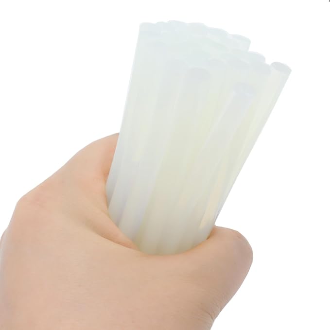 30 Pack Mini Size Hot Glue Sticks, Hot Glue Gun Bulk Sticks,Length 100mm / 4", Diameter 7mm / 0.27"/ 0.28 Inch for Kids and Adults DIY Craft, Repairing, Decoration,White Clear 0.7cm x 10cm