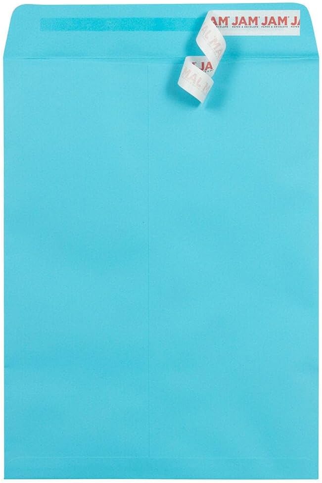 LUXPaper 9 x 12 Open End Envelopes | Peel & Press | Pool Blue | 80lb. Text | 50 Qty