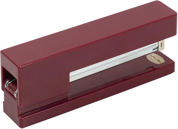 JAM PAPER Modern Desk Stapler - Burgundy - Sold Individually