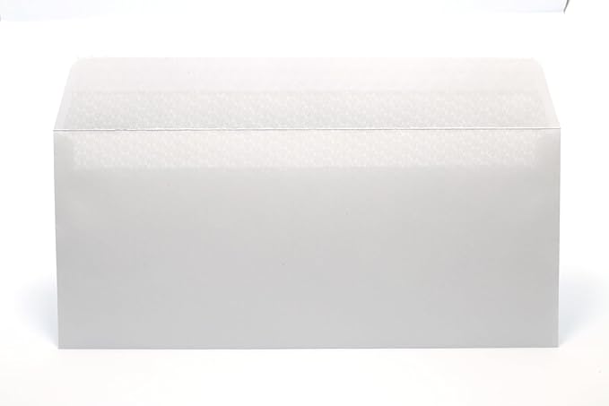 100 count #10 Self Seal Security Letter Size Envelopes, No. 10 or 4.1/8" x 9.1/2", 24 lb White Paper, Windowless